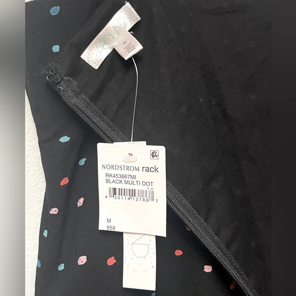 NWT Abound Slip Dress sz M Black with Multi-colored dots - Picture 5 of 6